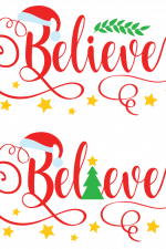 Believe Free Svg File, Christmas Tree