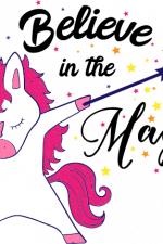 believe in the magic, dabbing unicorn, birthday free svg file