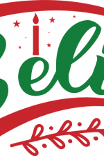 believe, sign, chiristmas, holiday free svg file