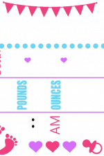 Birth Annoucement Girl, Heart Outline Free Svg File