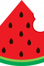 bite watermelon slice, summer free svg file image