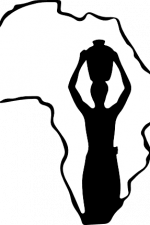 black woman holding pot, africa map free svg file