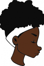 black woman with hair band, head profile free svg file
