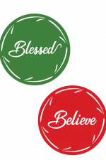 Blessed Believe Button Free Svg File