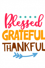 Blessed Grateful Thankful, Thanksgiving Day Free Svg File