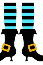 Blue Witch Legs, Halloween Free Svg File