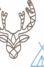 boho design, deer head, teepee free svg file