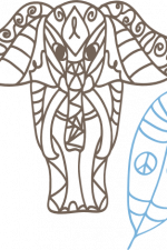 boho design, mandala elephant, leaves free svg file
