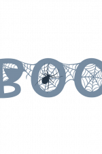 Boo Sign With Spider Nest, Halloween Free Svg File