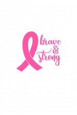 Brave And Strong, Cancer Awareness Ribbon Free Svg File