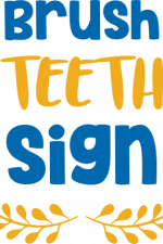 brush teeth sign, bathroom free svg file