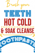 brush your teeth hot cold and soak cleanse toothpaste, bathroom free svg file