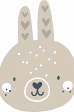 bunny, rabbit head, baby boho design free svg file