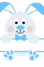 Bunny split text frame, baby boy Free Svg File