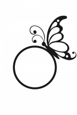 Butterfly Monogram, Decoration Free Svg File