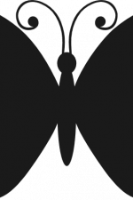 butterfly silhouette, decorative free svg file