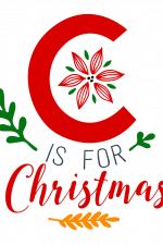 C Is For Christmas, Holiday Decoration Free Svg File