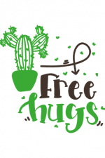 Cactus Free Hugs, Funny Sayings Free Svg File
