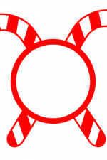 Candy Cane Monogram Free Svg File