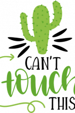 can't touch this, funny cactus baby onesie free svg file