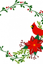 cardinal wreath, christmas, decoration free svg file