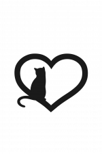 Cat Sitting in the Heart Silhouette, Pet Lovers Free Svg File