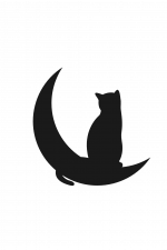 Cat Sitting on the Moon Silhouette Free Svg File
