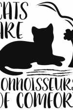 Cats Are Connoisseurs of Comfort, Cat Love Free Svg File