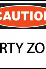 caution party zone, road sign free svg file