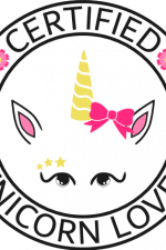 certified unicorn lover, circle frame, fantasy animal free svg file