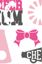 cheerleader bundle, cheer mom, megaphone free svg file