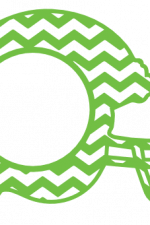Chevron Football Helmet Monogram, Football Lover Free Svg File