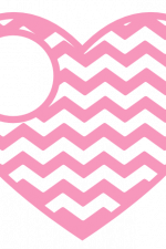Chevron Heart Monogram, Heart Outline, Valentine Free Svg File