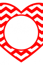 Chevron Heart Monogram, Heart Outline, Valentine Free Svg File