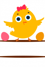 Chick split text frame, girly, Easter Free Svg File