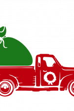 Christmas Gift Bag Truck, Holiday Free Svg File