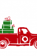 Christmas Gift Box Truck, Holiday Free Svg File