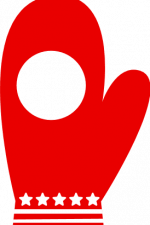christmas glove with stars monogram free svg file