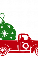 Christmas Ornament Truck, Holiday Free Svg File