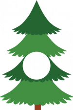 christmas tree monogram, decoration free svg file