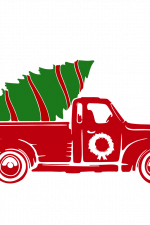 Christmas Tree Truck, Holiday Free Svg File