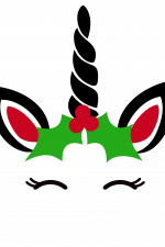 Christmas Unicorn, Unicorn Face Free Svg File