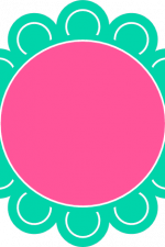 circle frame, flower, decorative svg file