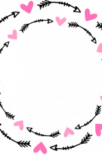 circle heart frame, love free svg file