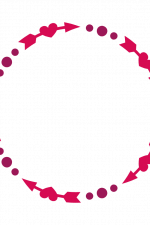 circle Heart With Arrows Monogram fame, Decoration Free Svg File