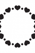 Circle Hearts Monogram, Round, Decoration Free Svg File