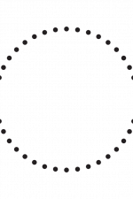 Circle Shape, Dotted Monogram frame, Round, Decoration Free Svg File