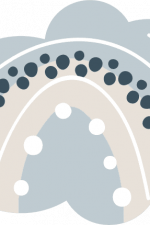 clouds with dots, baby boho design free svg file