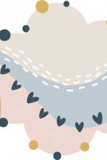 clouds with hearts, baby boho design free svg file