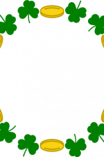 coin and shamrock circle monogram frame free svg file